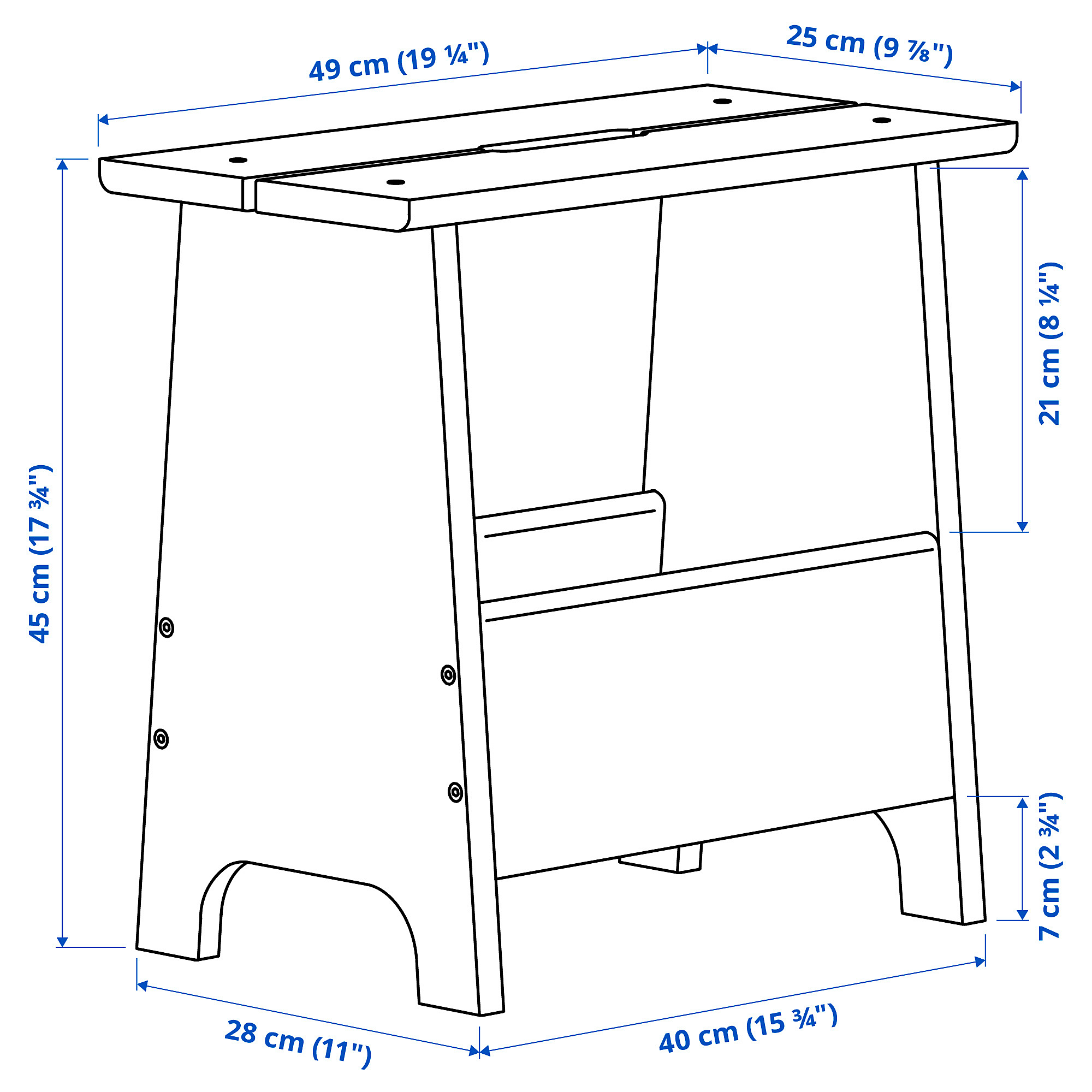 PERJOHAN stool with storage