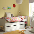 SLÄKT bed frame with storage