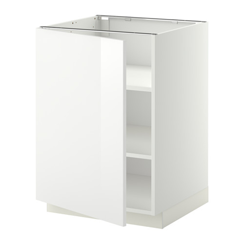 METOD - base cabinet with shelves, white/Ringhult white, 60x60x80 cm | IKEA Taiwan Online - PE345001_S4