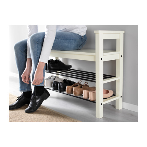HEMNES - bench with shoe storage, white | IKEA Taiwan Online - PE559951_S4