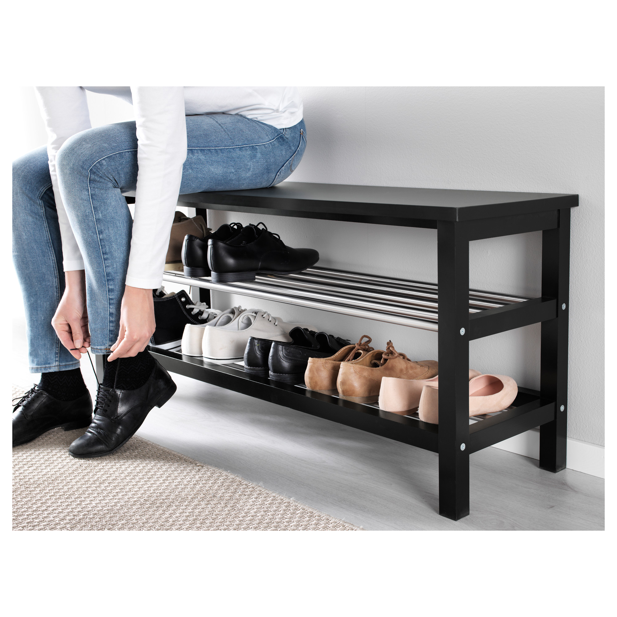 TJUSIG bench with shoe storage