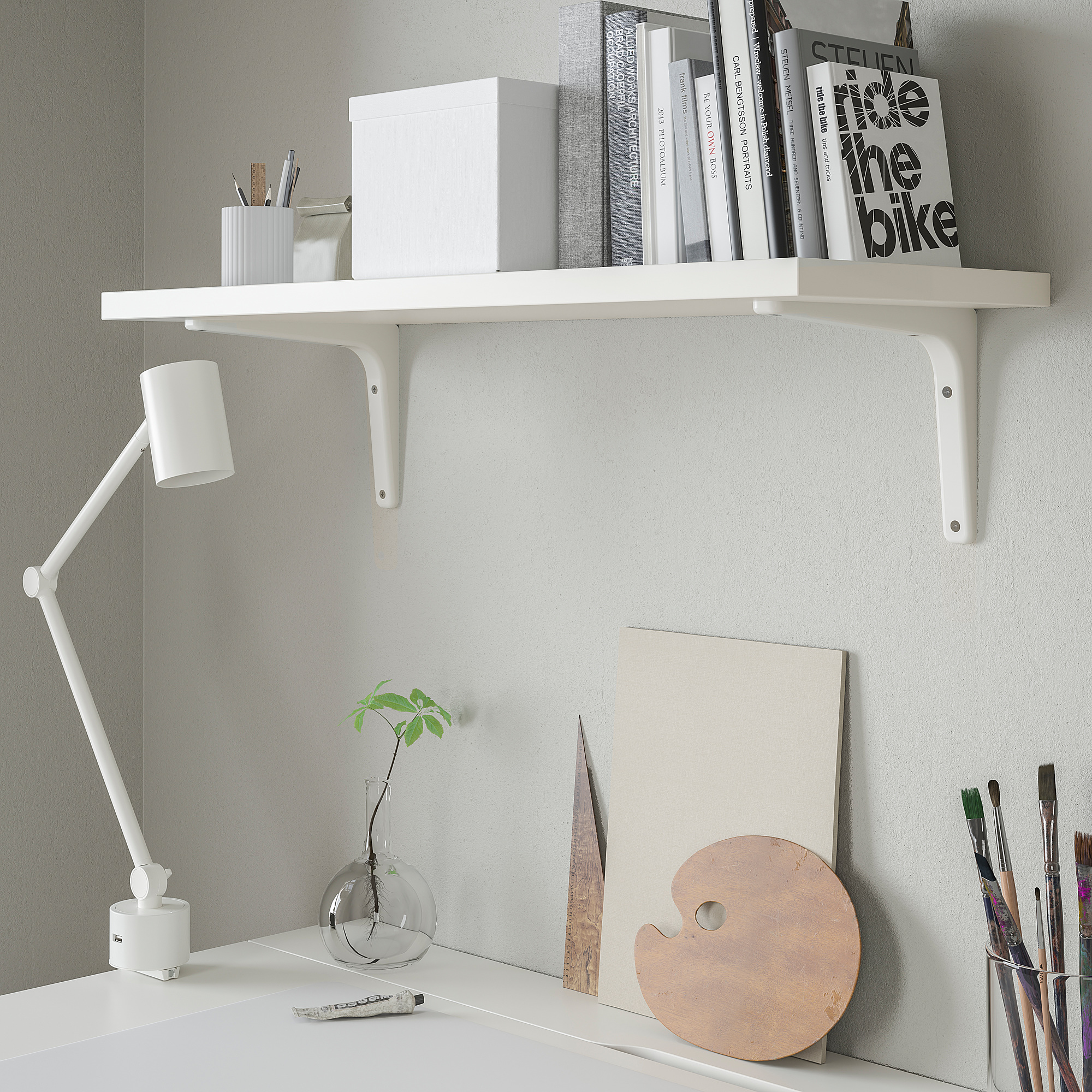 BERGSHULT/TOMTHULT shelf with bracket