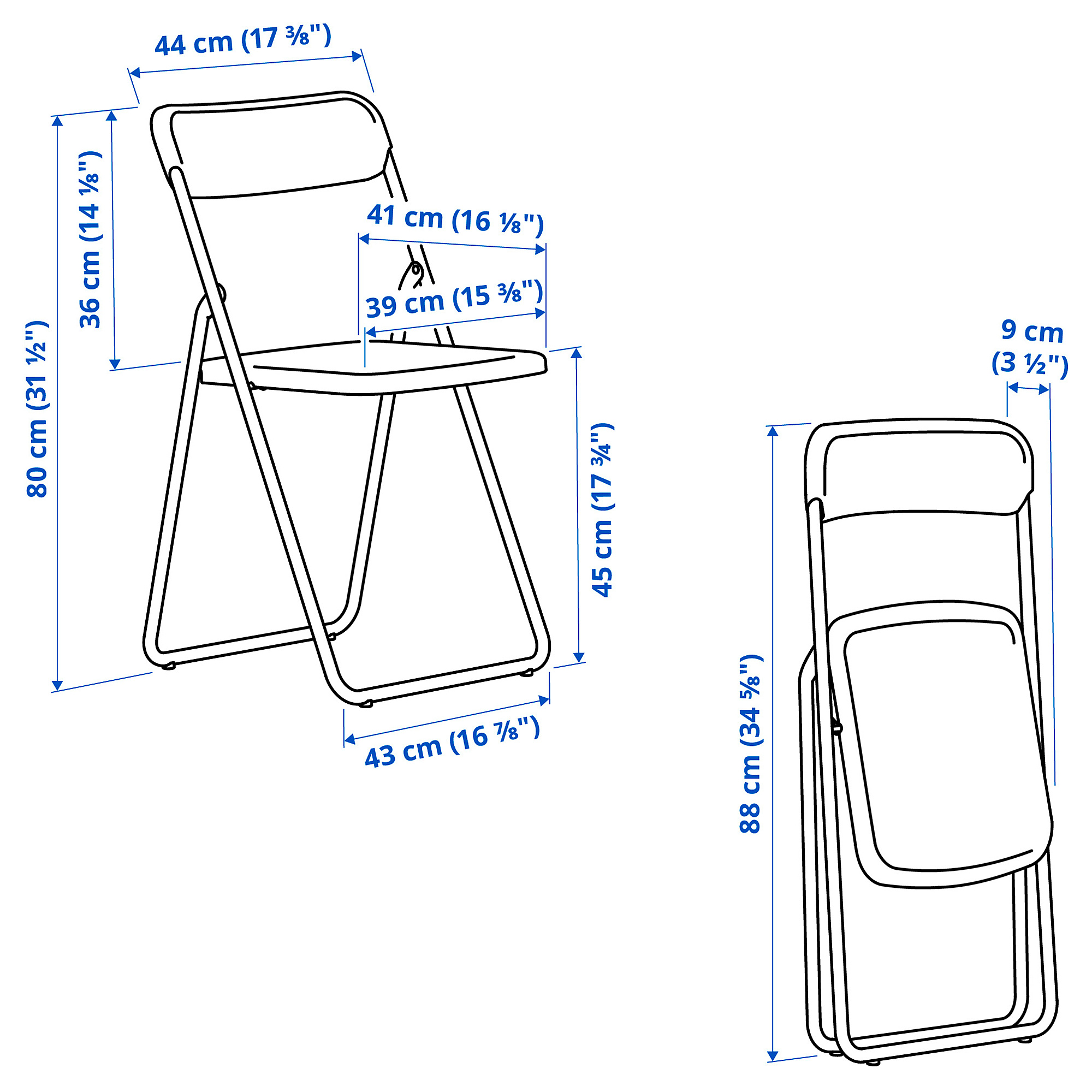 VIHALS folding chair