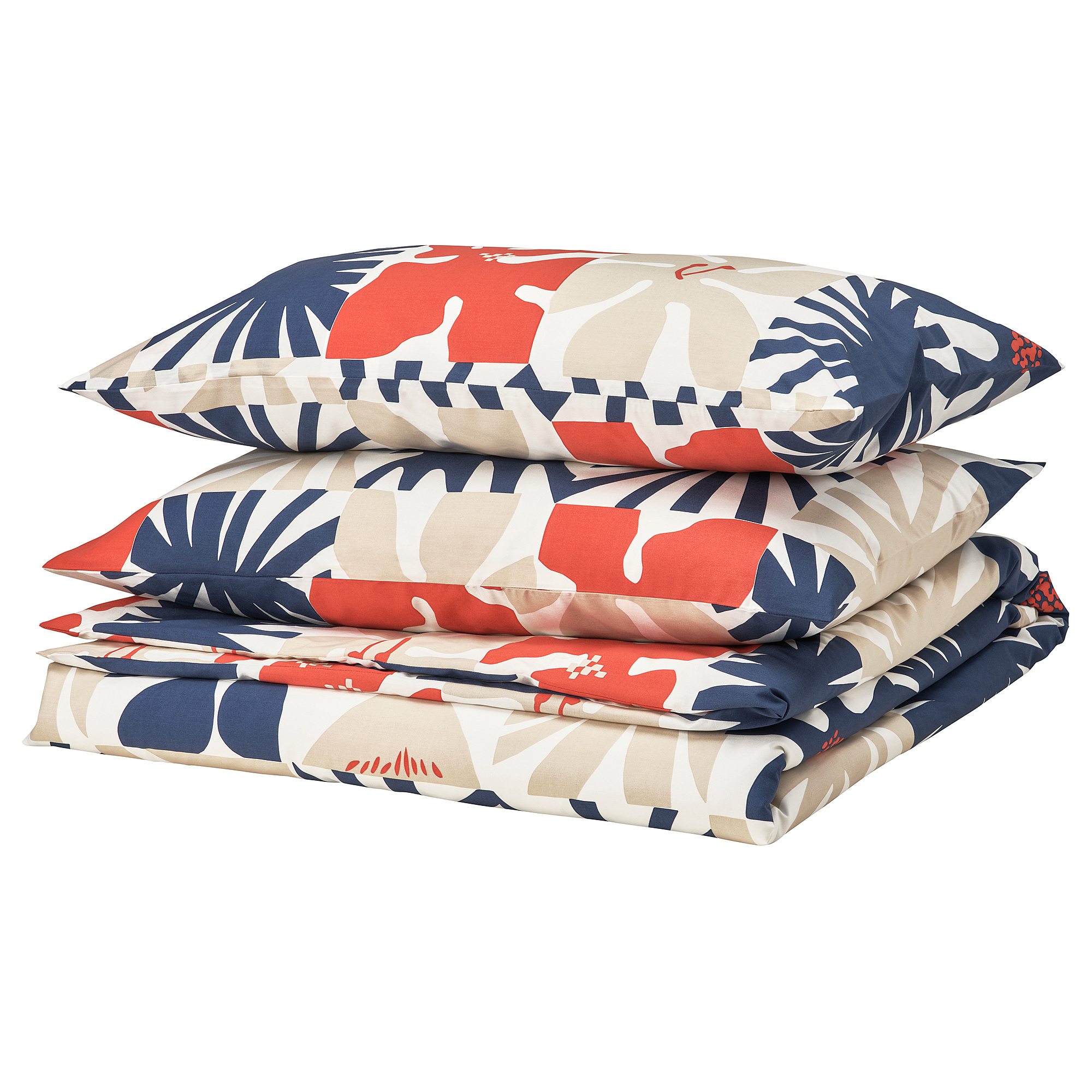 HYLSNEJLIKA duvet cover and 2 pillowcases