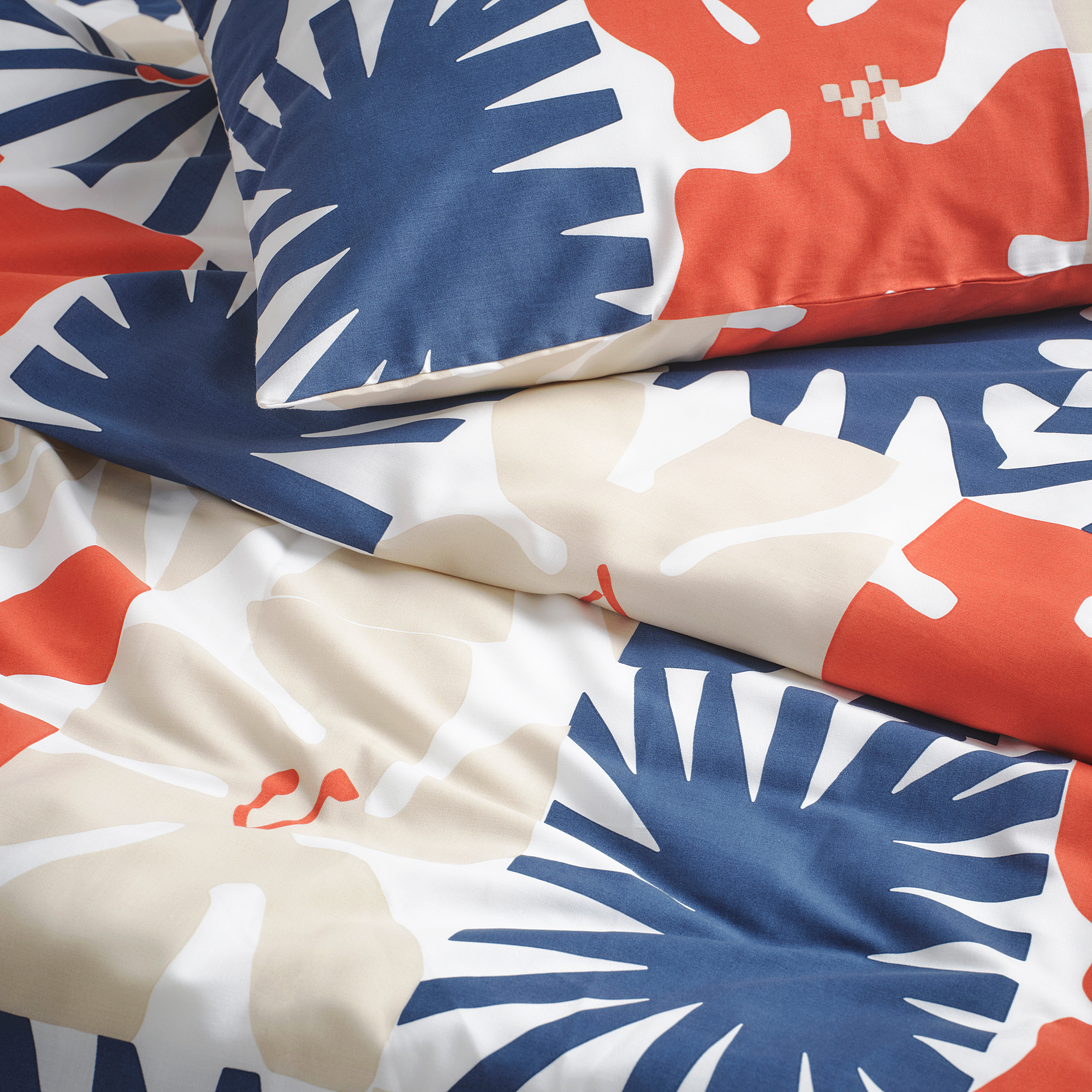 HYLSNEJLIKA duvet cover and 2 pillowcases