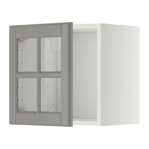 METOD wall cabinet with glass door