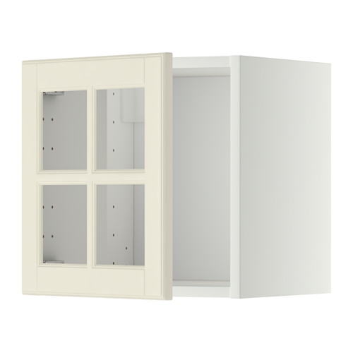 METOD wall cabinet with glass door