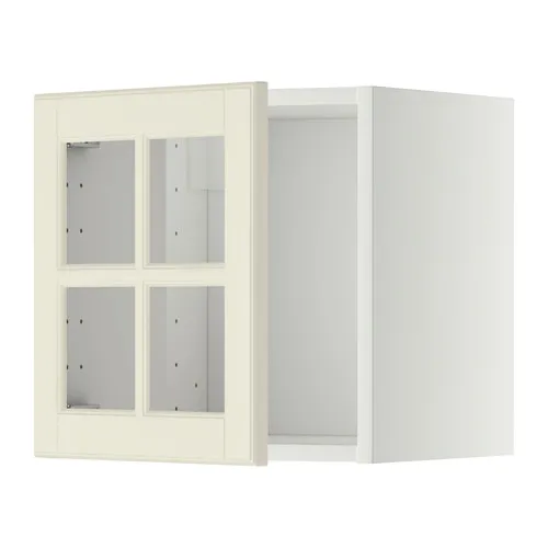 METOD - 壁櫃附玻璃門板, 白色/Bodbyn 淺乳白色, 40x37x40 公分 | IKEA 線上購物 - PE344757_S4