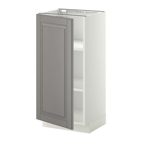 METOD - base cabinet with shelves, white/Bodbyn grey | IKEA Taiwan Online - PE345125_S4