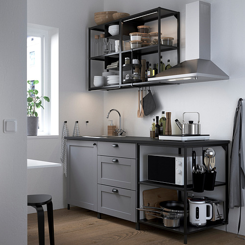ENHET - 廚房, 碳黑色/灰色 框架 | IKEA 線上購物 - PE819677_S4