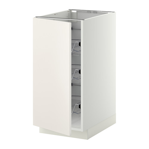 METOD base cabinet with wire baskets