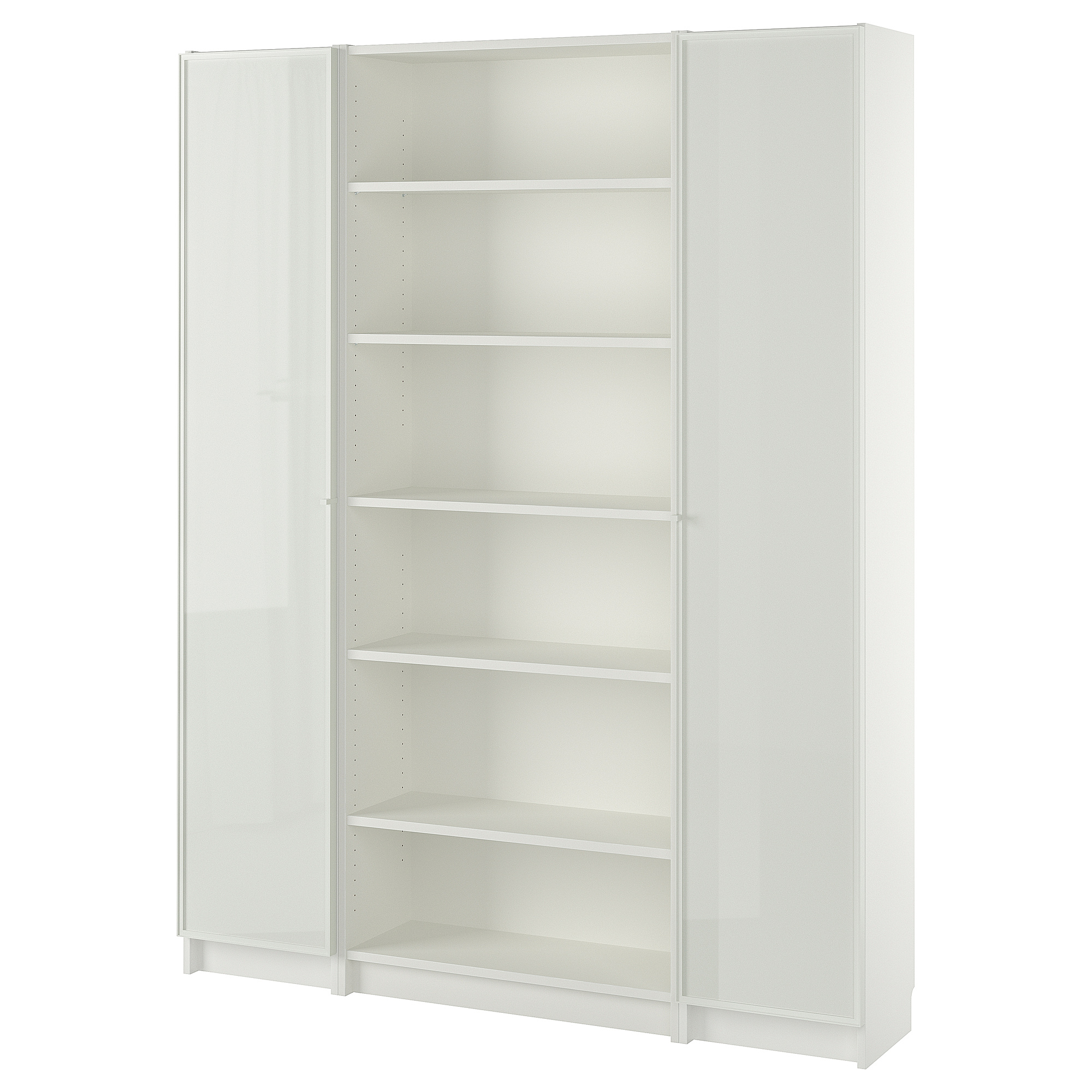 BILLY/HÖGBO bookcase combination w glass doors