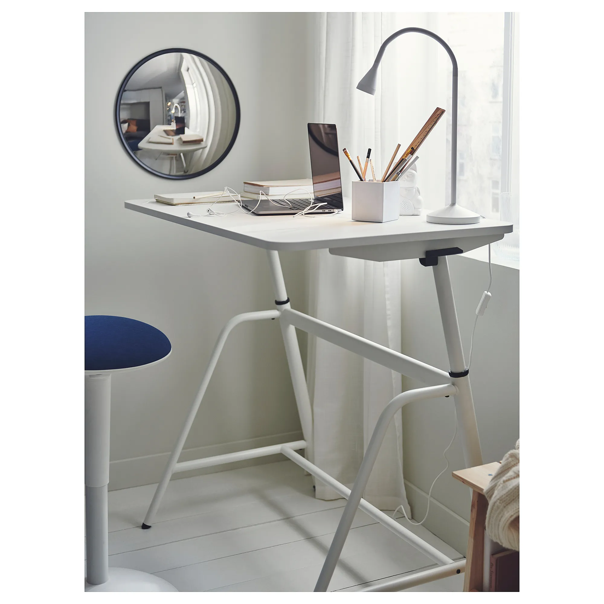 GLADHÖJDEN - 升降式工作桌,白色,100x60 公分| IKEA 線上購物 GLADHÖJDEN - 升降式工作桌,白色,100x60 公分| IKEA 線上購物