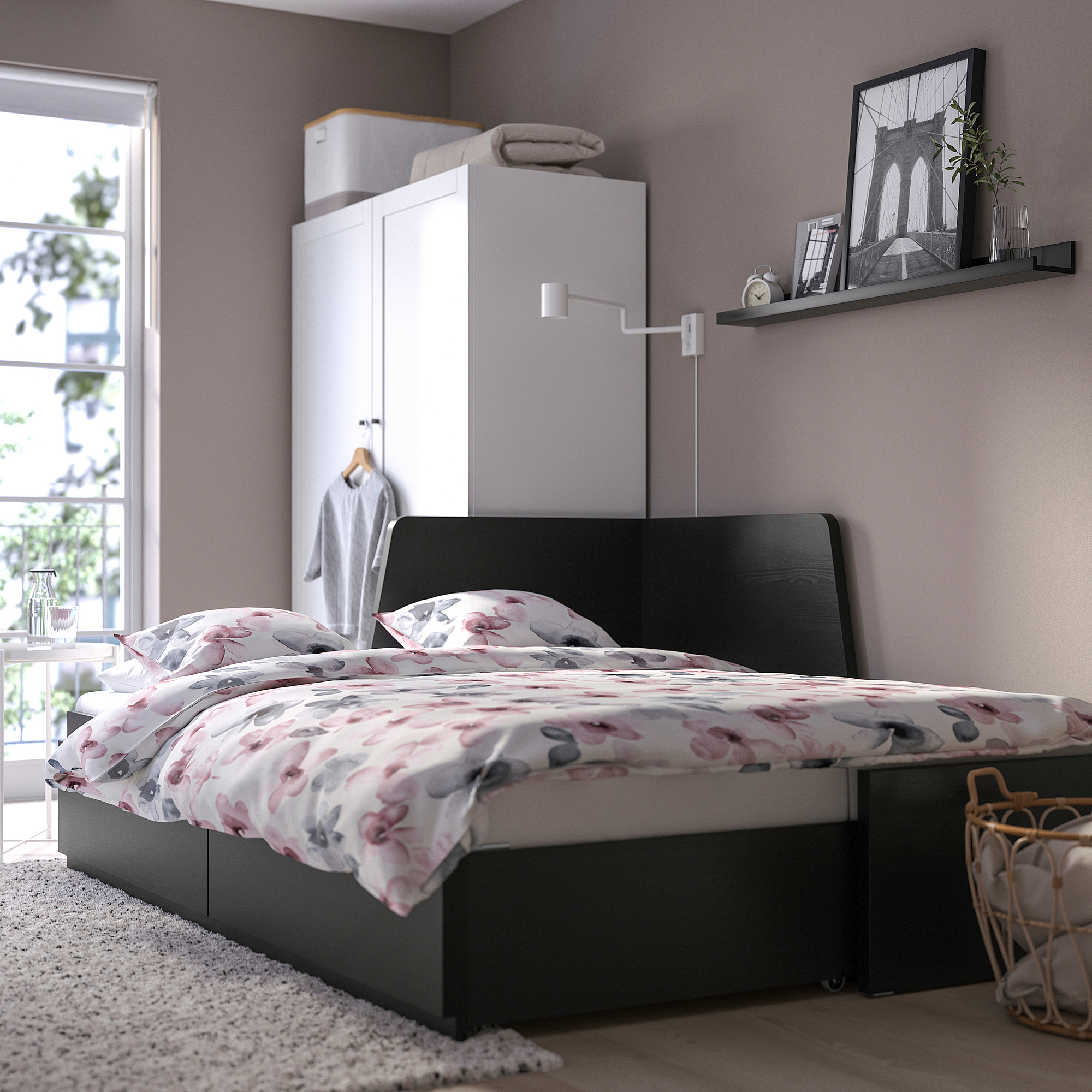 FLEKKE - day-bed frame with 2 drawers, black-brown, 80x200 cm | IKEA Taiwan Online FLEKKE - day-bed frame with 2 drawers, black-brown, 80x200 cm | IKEA Taiwan Online