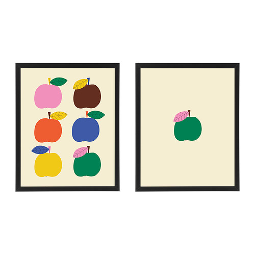 FISKBO - frame with poster, apple game, 40x50 cm | IKEA Taiwan Online - PE966017_S4