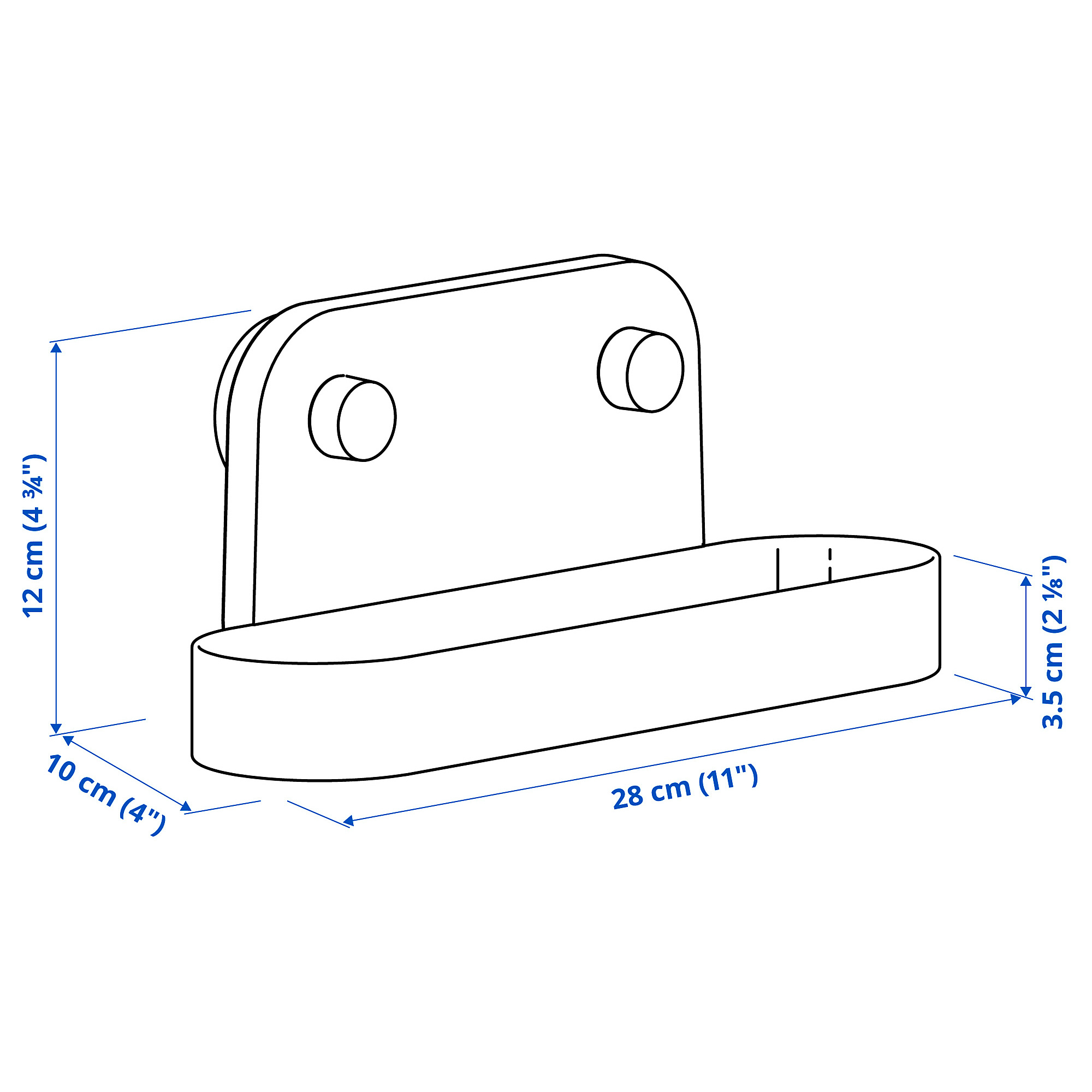 ÖBONÄS wall shelf with suction cup