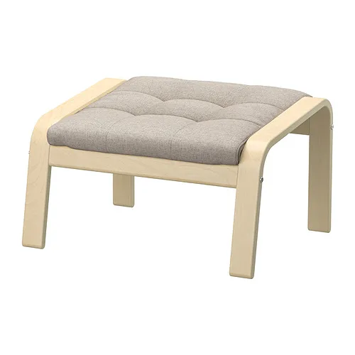 POÄNG - 椅凳, 實木貼皮, 樺木/Gunnared 米色 | IKEA 線上購物 - PE900937_S4