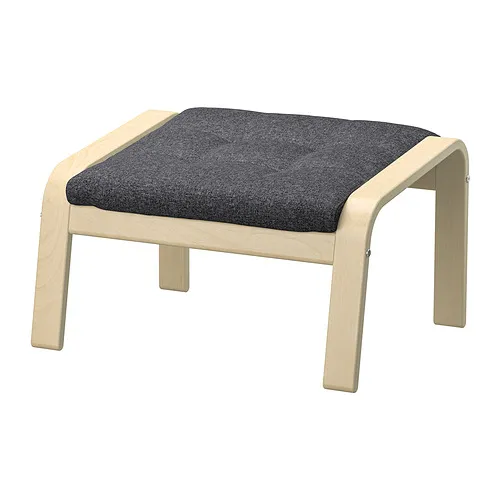 POÄNG - 椅凳, 實木貼皮, 樺木/Gunnared 深灰色 | IKEA 線上購物 - PE900950_S4