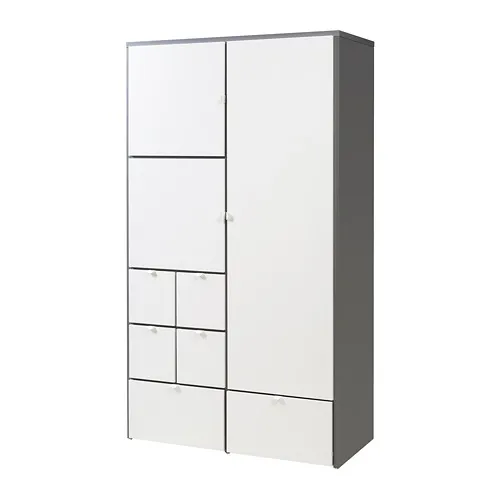 VISTHUS - 衣櫃/衣櫥, 灰色/白色, 122x59x216 公分 | IKEA 線上購物 - PE674454_S4