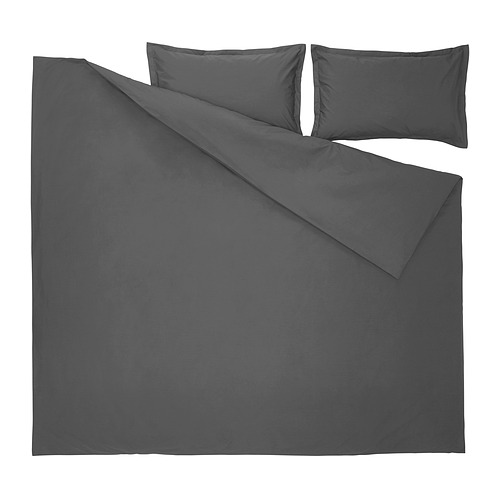 HAMPFLOCKEL duvet cover and 2 pillowcases