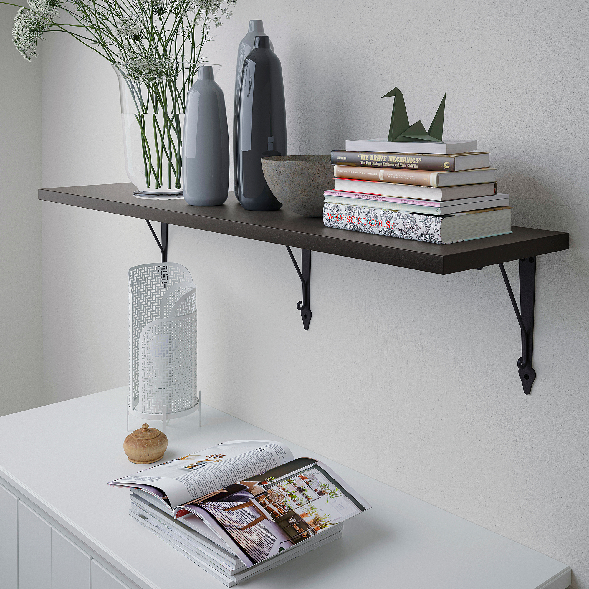 BERGSHULT/KROKSHULT wall shelf