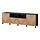 BESTÅ - TV bench with doors and drawers, black-brown/Hedeviken/Stubbarp oak veneer | IKEA Taiwan Online - PE820159_S1