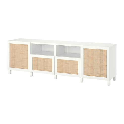 BESTÅ - TV bench with doors and drawers, white/Studsviken/Stubbarp white | IKEA Taiwan Online - PE820155_S4