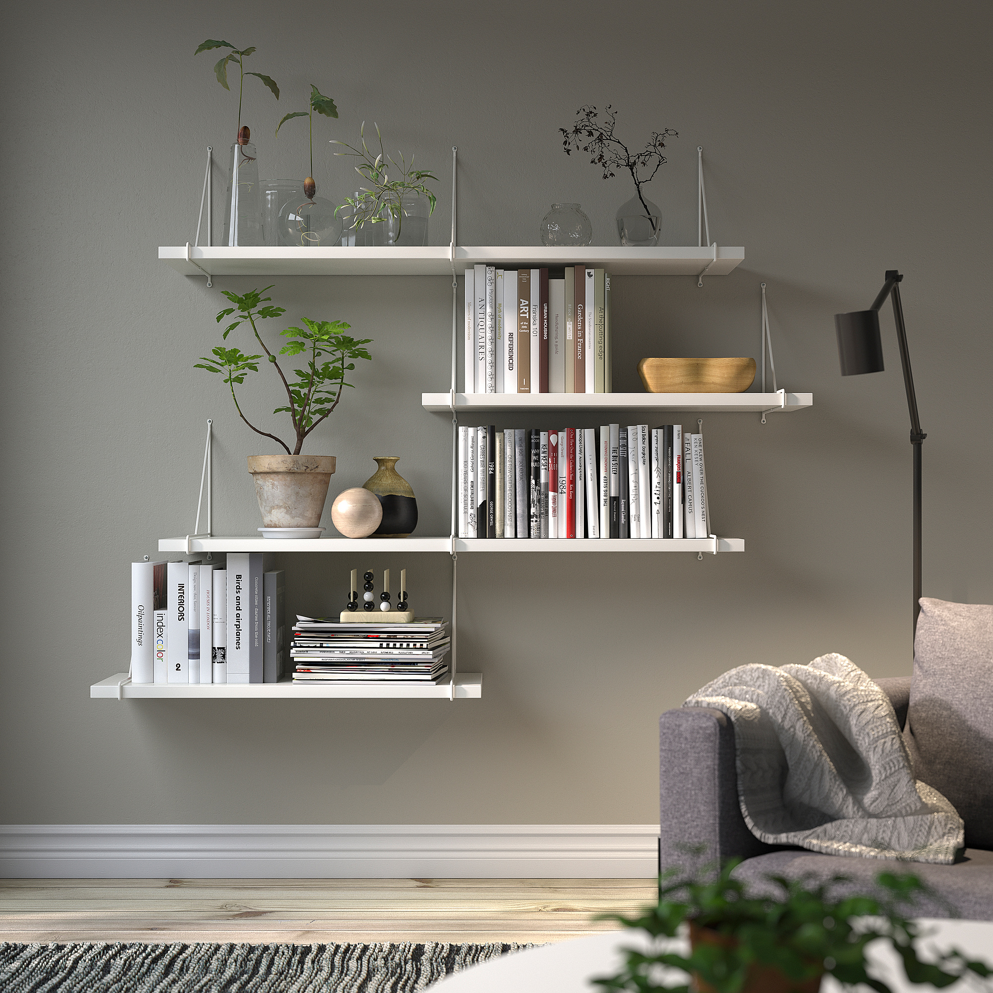 BERGSHULT/PERSHULT wall shelf combination