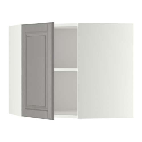 METOD - 轉角壁櫃附層板, 白色/Bodbyn 灰色 | IKEA 線上購物 - PE346007_S4