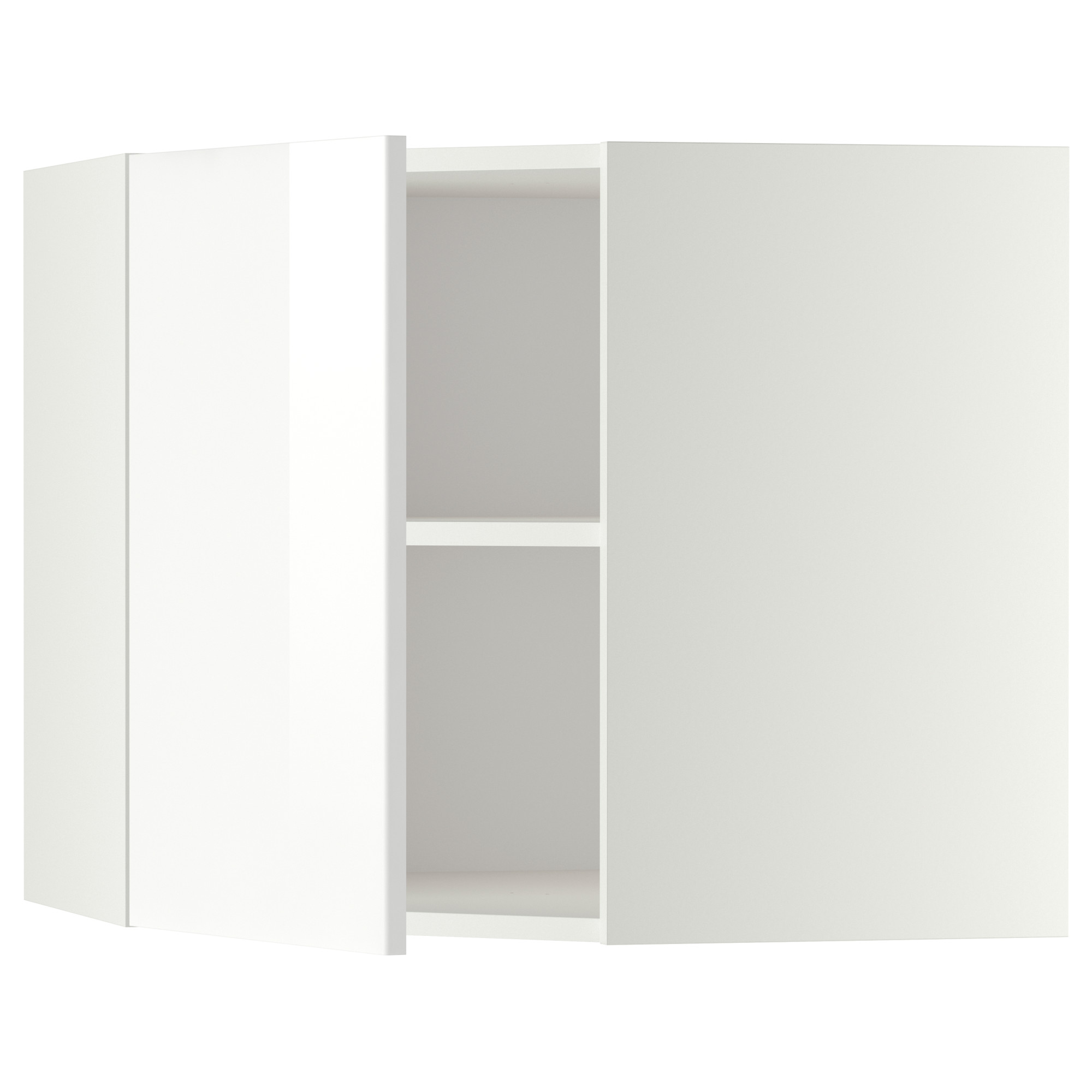 METOD corner wall cabinet with shelves