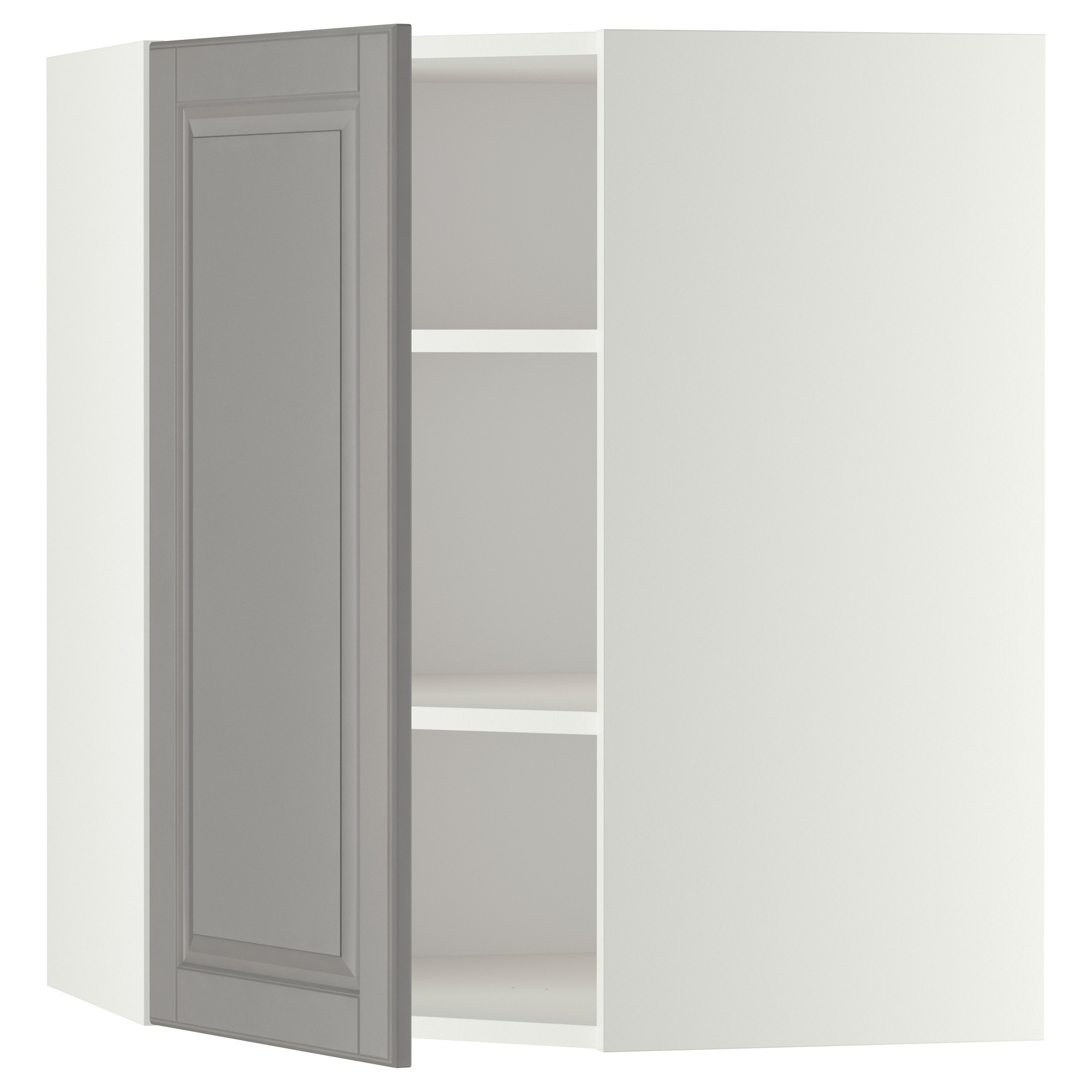 METOD corner wall cabinet with shelves