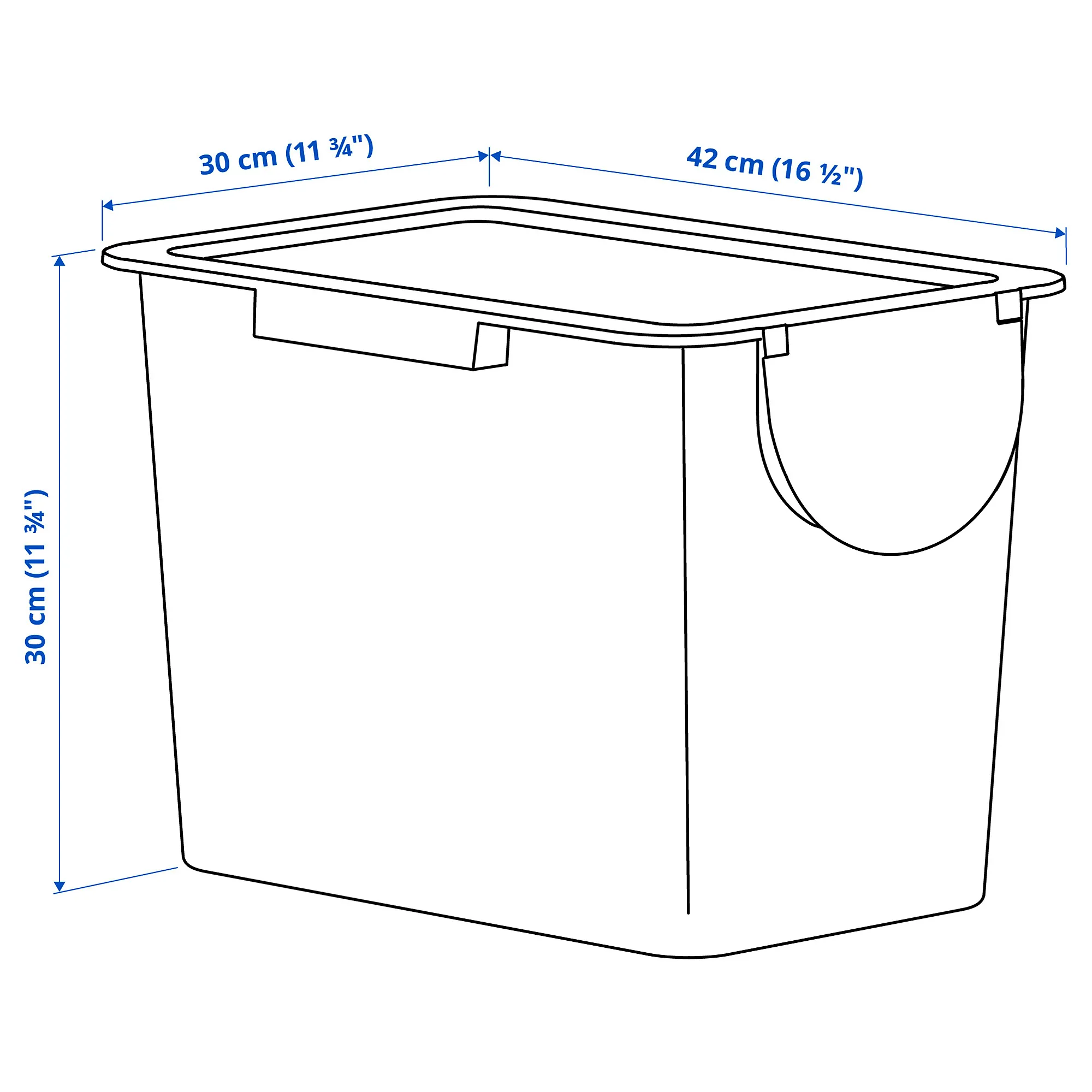 TRÖSKNING bin with lid
