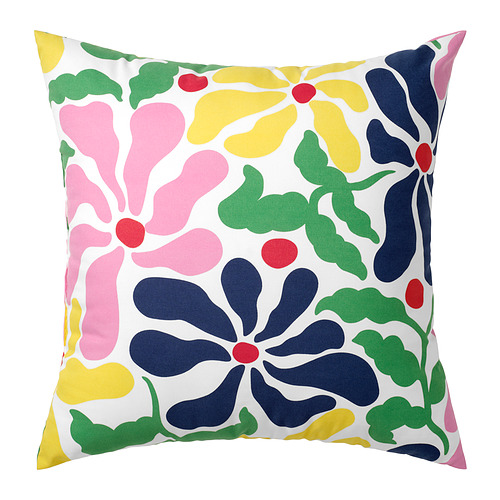 GLANSHÄGG - cushion, multicolour/floral pattern, 50x50 cm | IKEA Taiwan Online - E1004589_S4