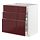 METOD/MAXIMERA - base cabinet with 3 drawers, white Kallarp/high-gloss dark red-brown | IKEA Taiwan Online - PE764841_S1