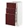 METOD/MAXIMERA - base cabinet with 3 drawers, white Kallarp/high-gloss dark red-brown | IKEA Taiwan Online - PE764990_S1