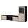 BESTÅ - TV storage combination/glass doors, black-brown Sindvik/Lappviken light grey/beige | IKEA Taiwan Online - PE820298_S1