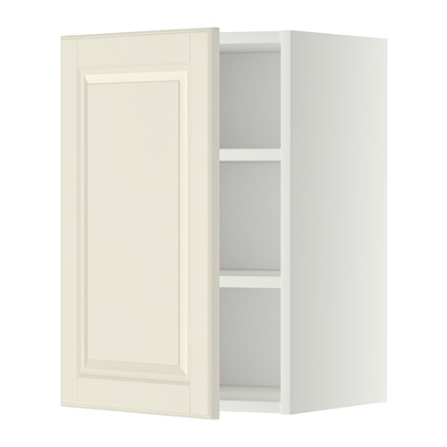 METOD - wall cabinet with shelves, white/Bodbyn off-white | IKEA Taiwan Online - PE345580_S4
