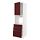 METOD/MAXIMERA - high cab f oven w door/3 drawers, white Kallarp/high-gloss dark red-brown | IKEA Taiwan Online - PE764973_S1