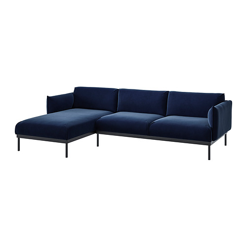 ÄPPLARYD - 3-seat sofa with chaise longue, Djuparp dark blue | IKEA Taiwan Online - PE820329_S4