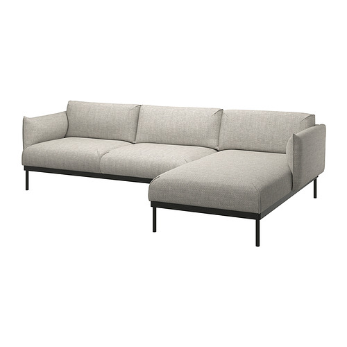 ÄPPLARYD - 三人座沙發附躺椅, Lejde 淺灰色 | IKEA 線上購物 - PE820340_S4