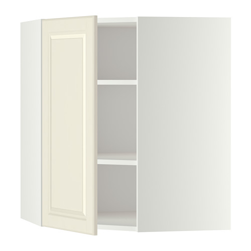 METOD corner wall cabinet with shelves