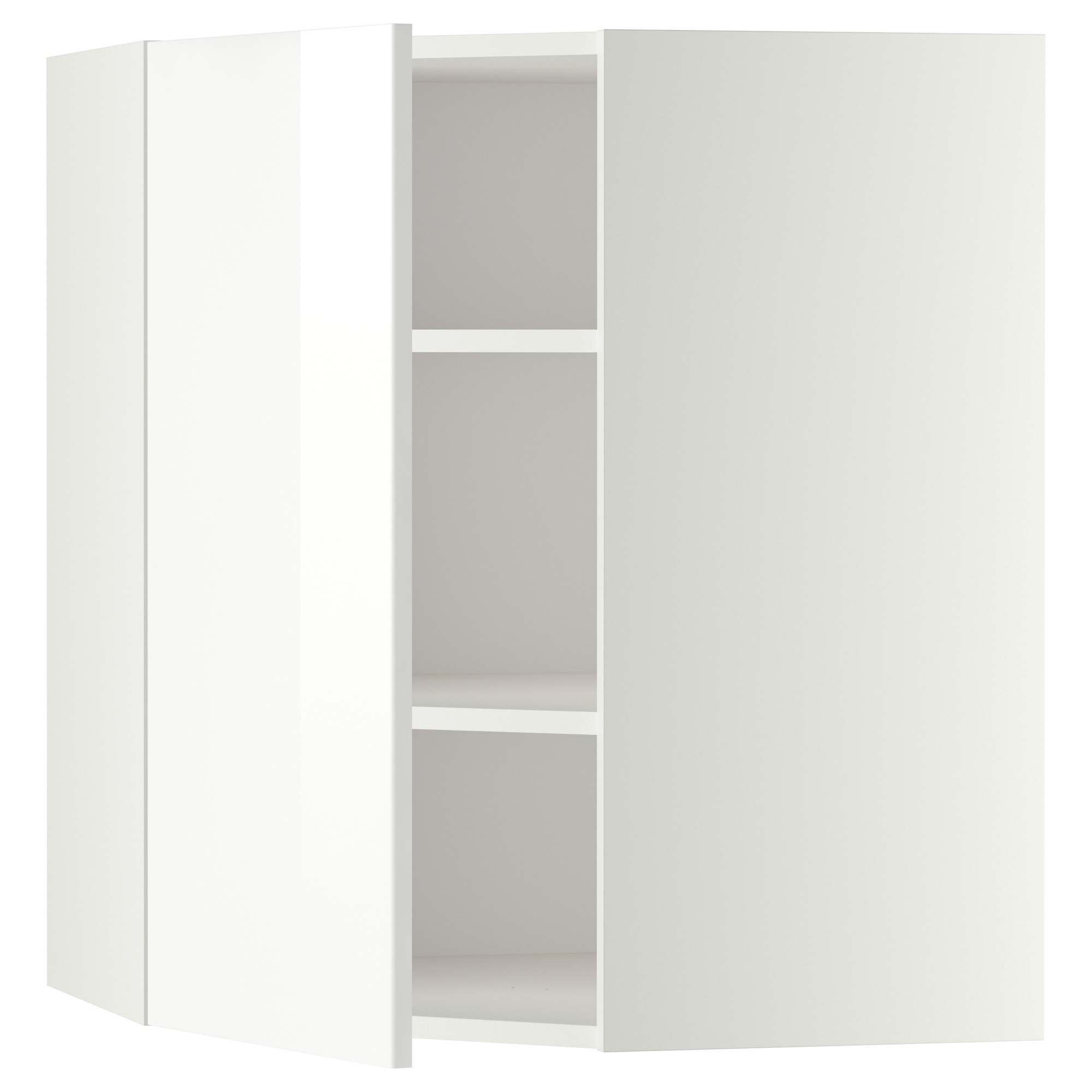 METOD corner wall cabinet with shelves