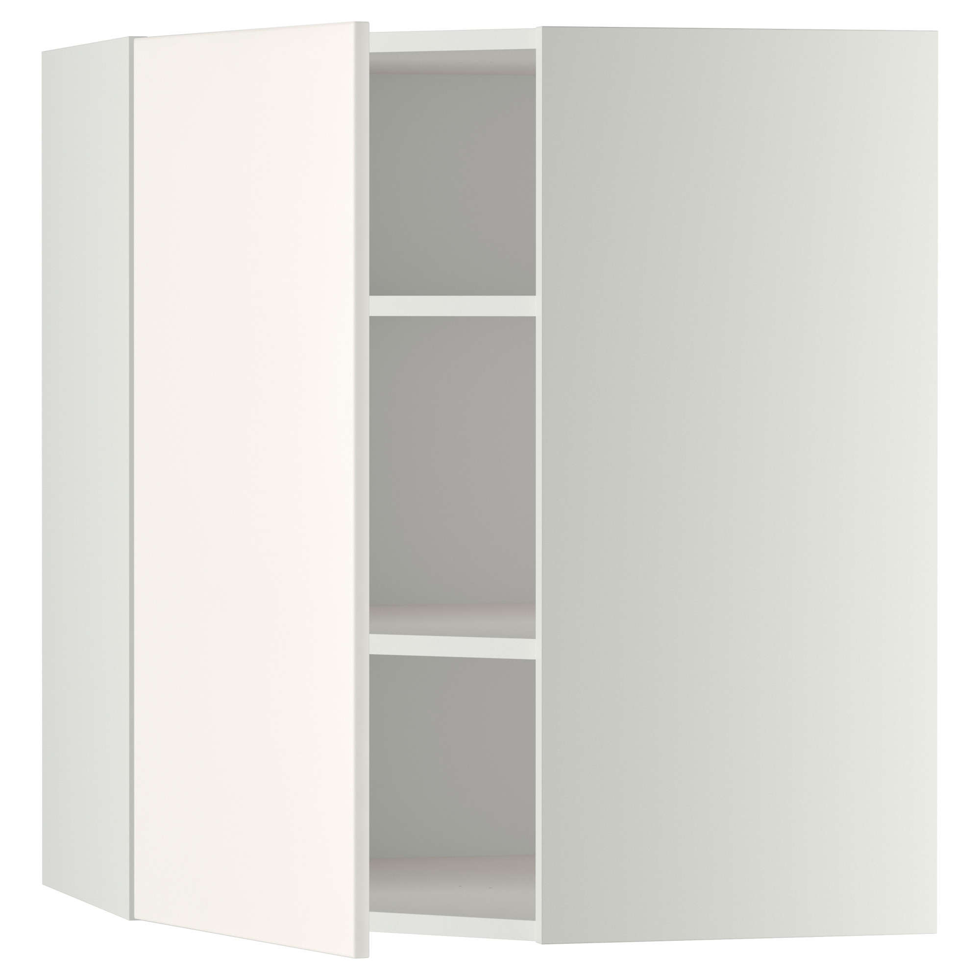 METOD corner wall cabinet with shelves