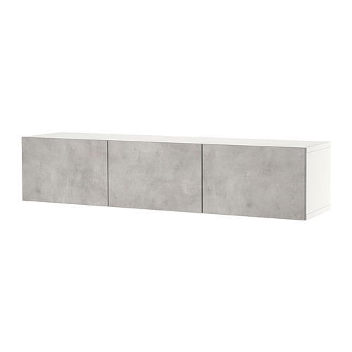 BESTÅ - TV bench with doors, white/Kallviken light grey | IKEA Taiwan Online - PE820444_S4