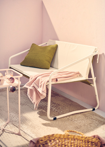 INGMARSÖ - 雙人座沙發 室內/戶外用, 白色 綠色/米色 | IKEA 線上購物 - PH176401_S4