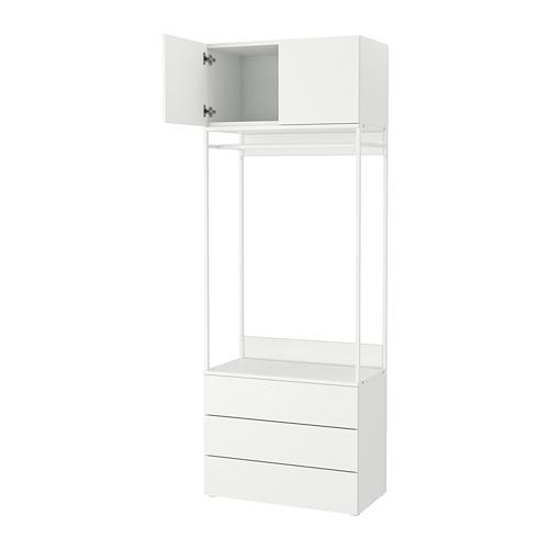 PLATSA wardrobe with 2 doors+3 drawers