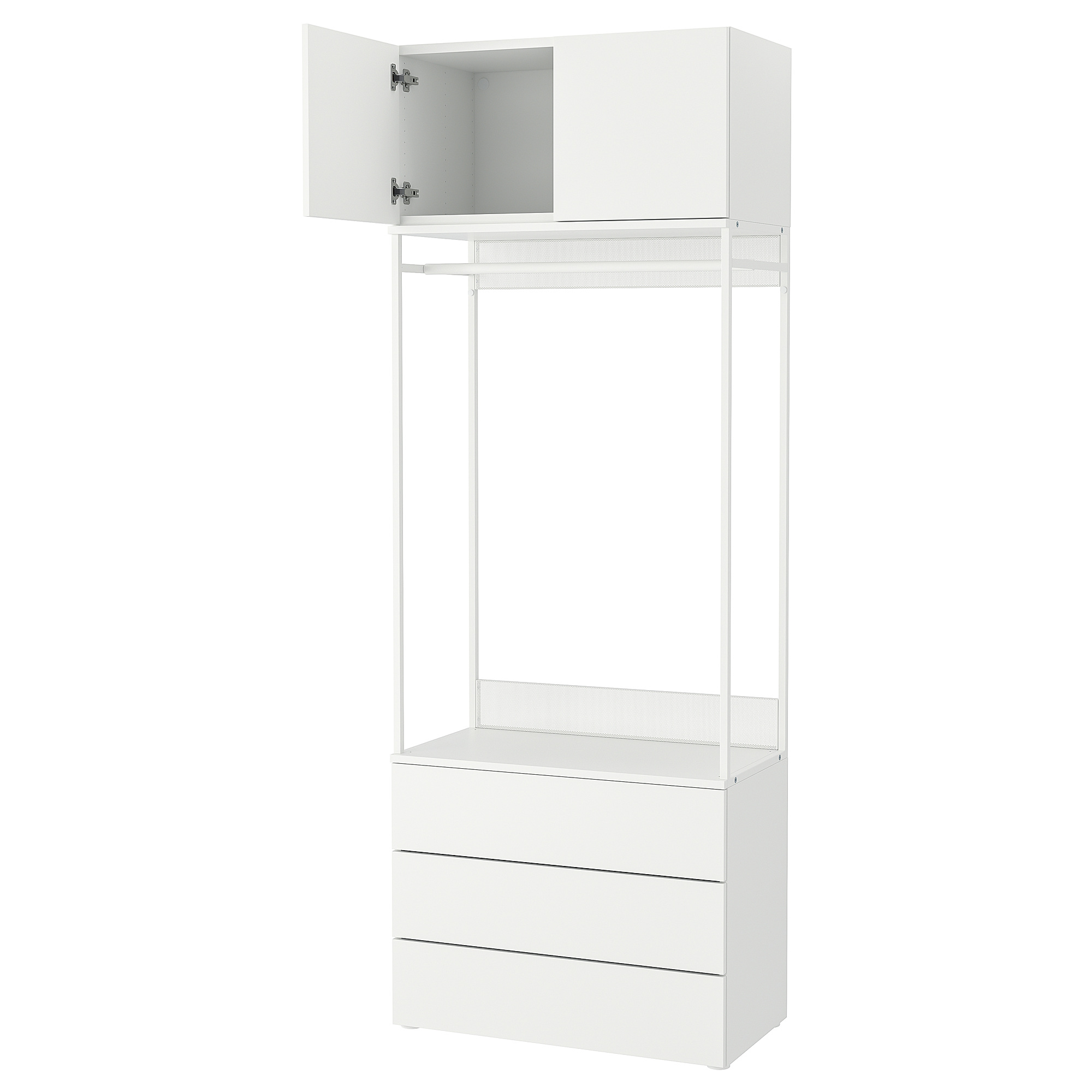 PLATSA wardrobe with 2 doors+3 drawers