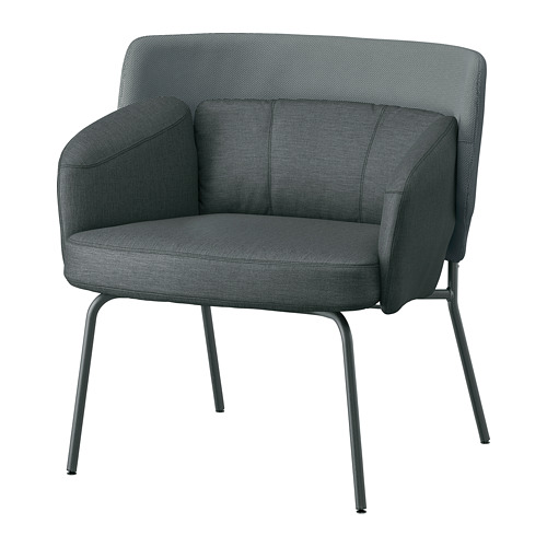 BINGSTA - 扶手椅, Vissle 深灰色/Kabusa 深灰色 | IKEA 線上購物 - PE765307_S4
