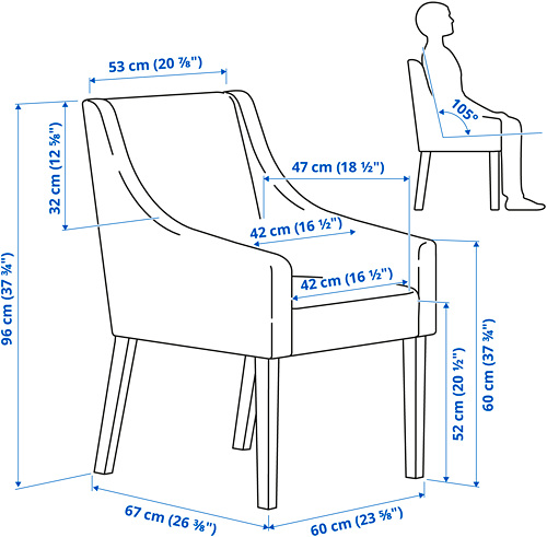SAKARIAS - chair with armrests, black/Kvillsfors | IKEA Taiwan Online - PE820482_S4