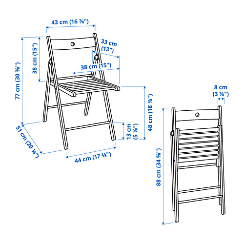 TERJE - 折疊椅, 白色 | IKEA 線上購物 - PE820487_S4